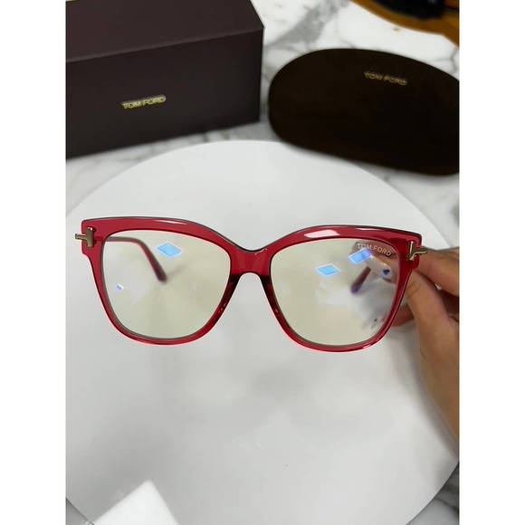 NEW Tom Ford FT5704-B Bluelight Frames in Red - Picture 6 of 7